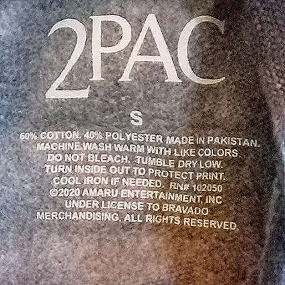 NWOT Unisex Official Tupac Hoodie Sweatshirt Sz Small - Picture 4 of 7